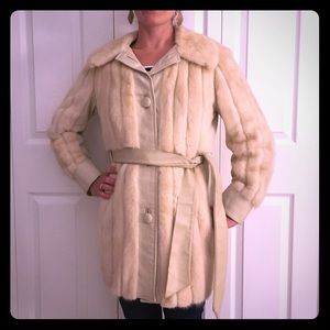 Gorgeous vintage leather fur coat